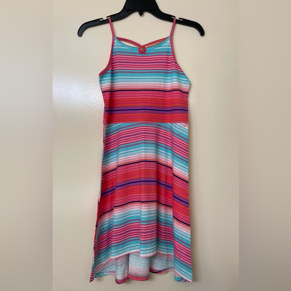 Multicolor Striped High-Low Sundress